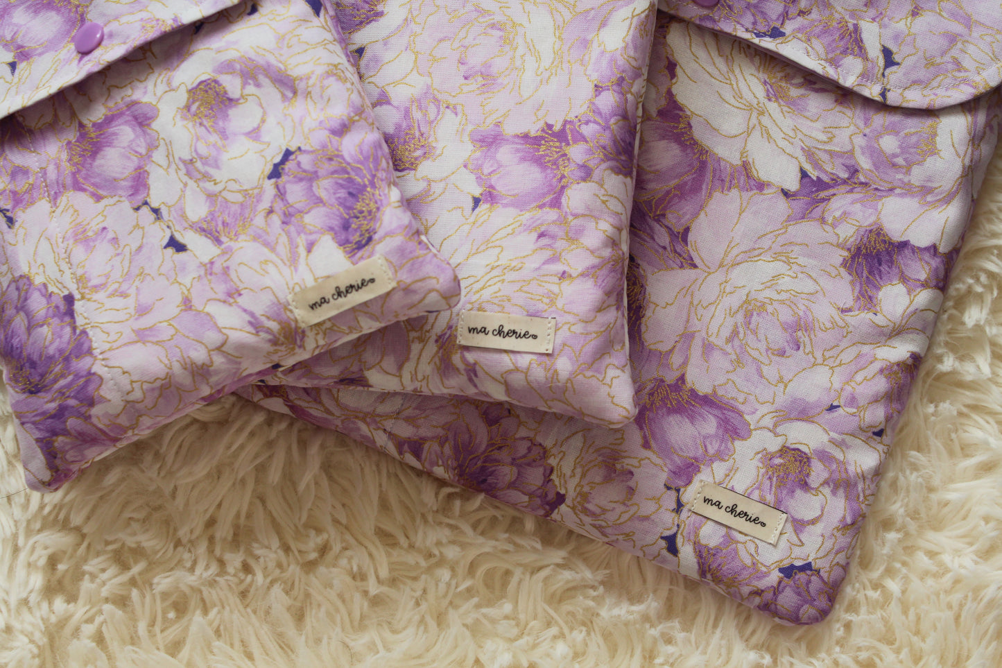Belle Book Sleeve - Purple Orchid