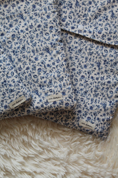 Belle Book Sleeve - Blue Floral
