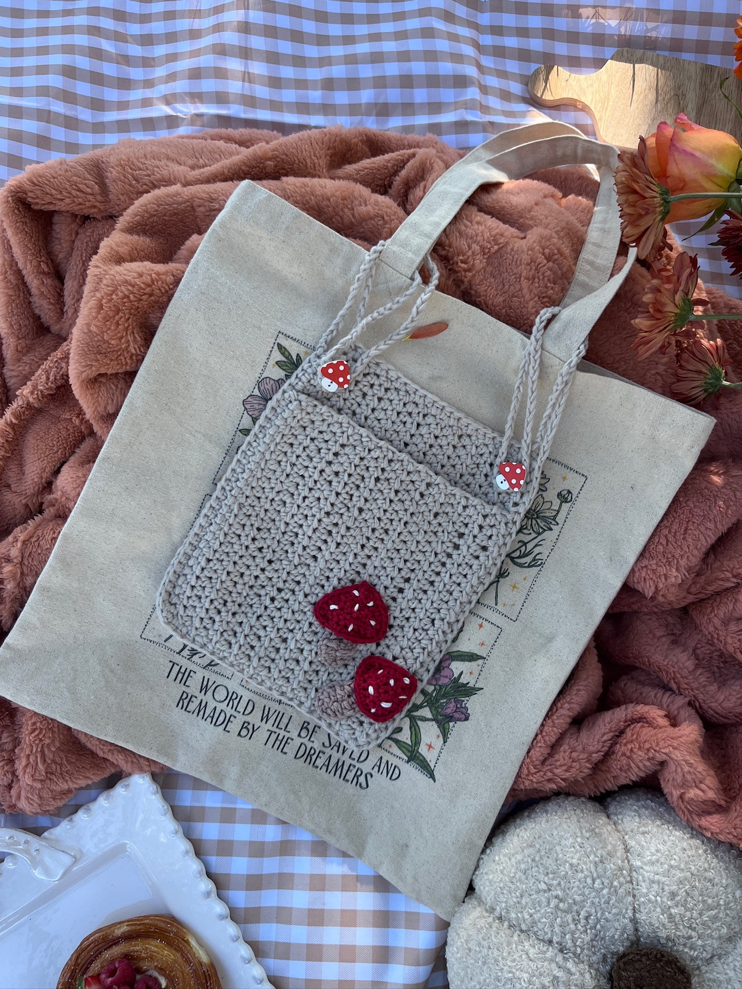 Mushroom Tote Bag Insert