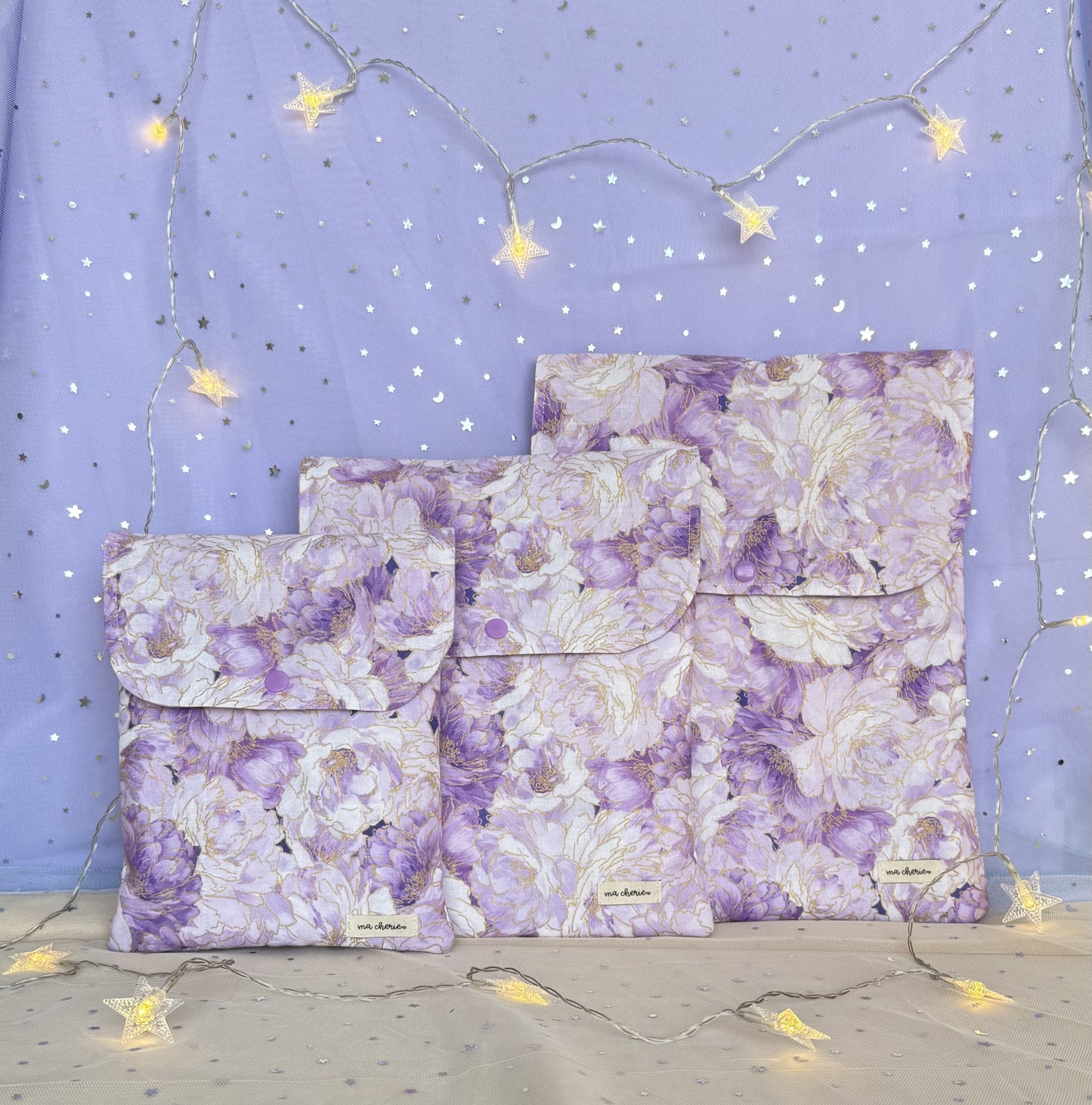 Belle Book Sleeve - Purple Orchid